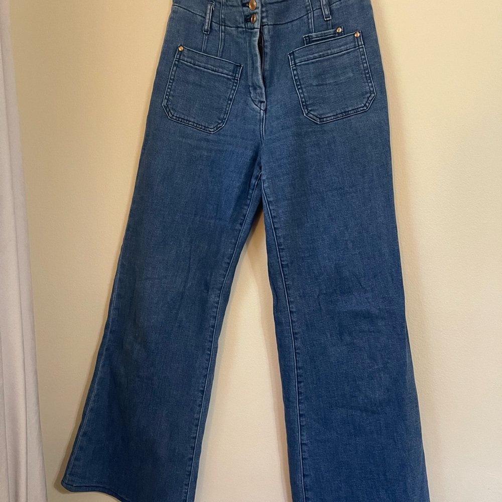 Maeve High-Rise Wide Leg Women's Jeans - Blue